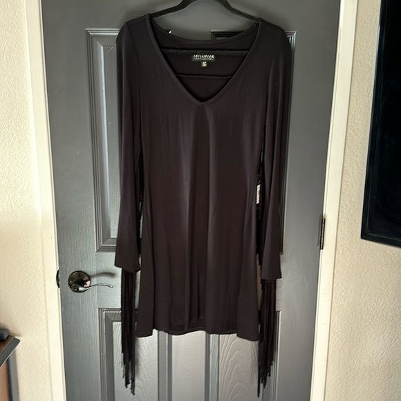 Idyllwind “I Feel Like Dancing” Black Fringe Dress - Picture 3 of 5